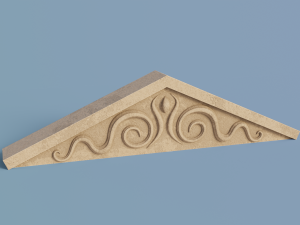 antique temple roof 3D Model