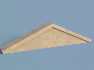 antique temple roof 3D Model