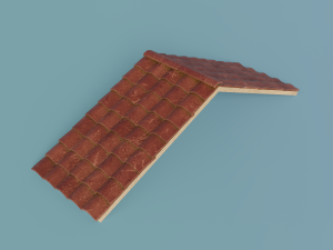 antique temple roof 3D Model