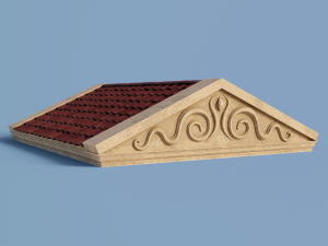 antique temple roof 3D Model