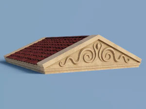 antique temple roof 3D Model