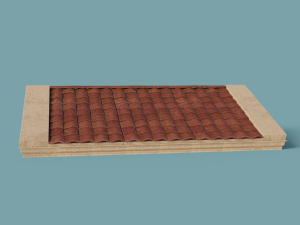 antique temple roof 3D Model