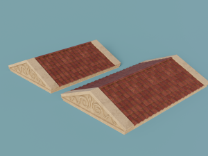 antique temple roof 3D Model