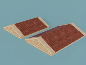 antique temple roof 3D Model