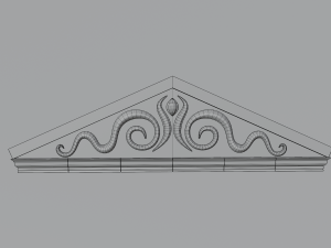 antique temple roof 3D Model