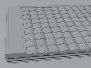 antique temple roof 3D Model