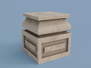 ancient temple building set 3D Model
