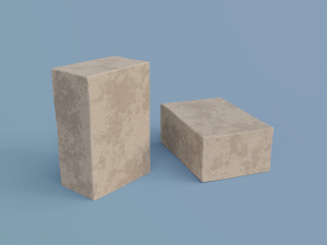 ancient temple building set 3D 모델