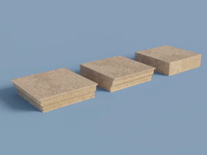 ancient temple building set 3D Model