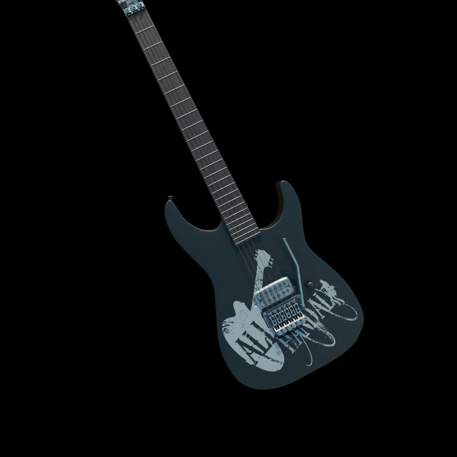 Electric guitar 3D Model .c4d .max .obj .3ds .fbx .stl .blend 