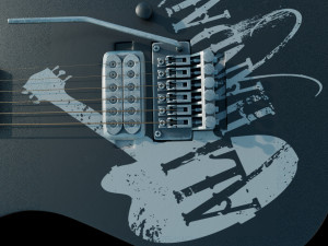 Electric guitar Model 3D