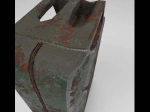 Jerry can rusty 3D Model
