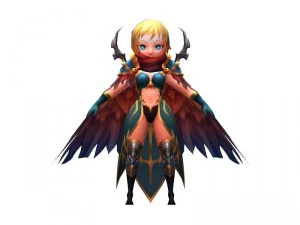 warrior girl 3D Model