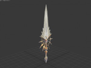 fantasy cartoon sword 3D 모델
