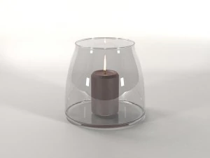 portacandele candeliere in vetro osveshenie candela Modello 3D