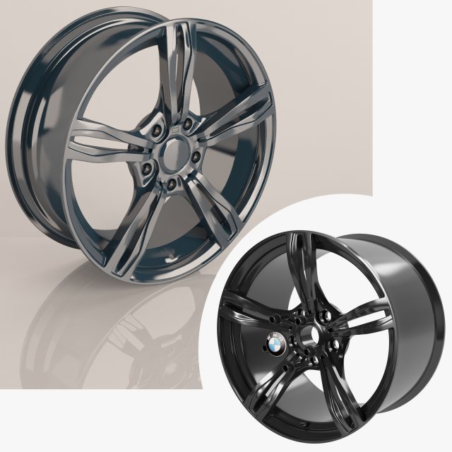 bmw m3 - m4 style rim 3D Model .c4d .max .obj .3ds .fbx .stl .blend 