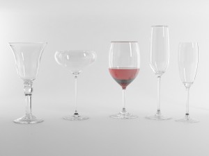 wine glasses 3D Model