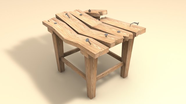 broken chair 3Dモデル .c4d .max .obj .3ds .fbx .stl .blend 