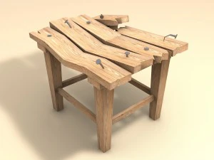 cadeira quebrada Modelo 3D