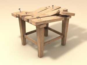 broken chair 3Dモデル