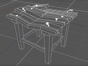broken chair 3Dモデル