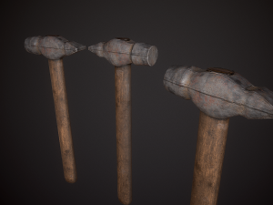 realistic old hammer 3Dモデル