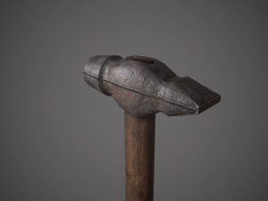 realistic old hammer 3D Model