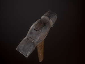 realistic old hammer 3D Model