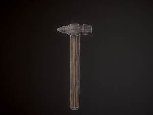 realistic old hammer 3D Model