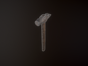 realistic old hammer 3D Model