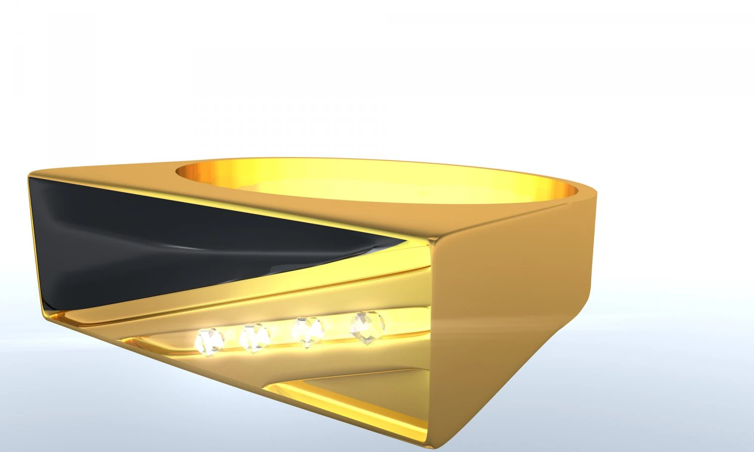 a gold ring 3D Model .c4d .max .obj .3ds .fbx .stl .blend 