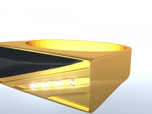 a gold ring Modelo 3D