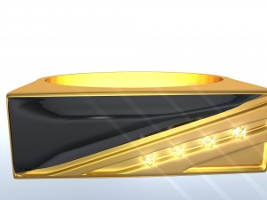 a gold ring Modello 3D