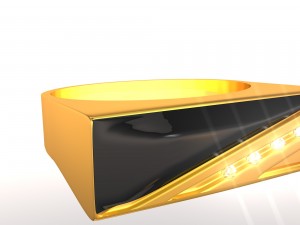 a gold ring Modello 3D