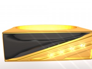 a gold ring Modello 3D