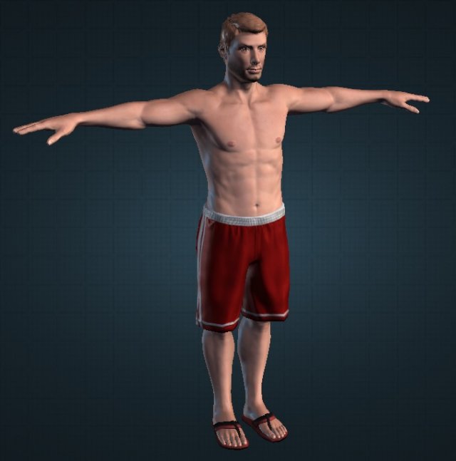 beach lifeguard animated 3D Model .c4d .max .obj .3ds .fbx .stl .blend 