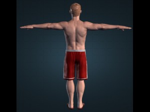 beach lifeguard animated 3D Model