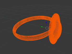 ring with turquoise stone 3Dモデル