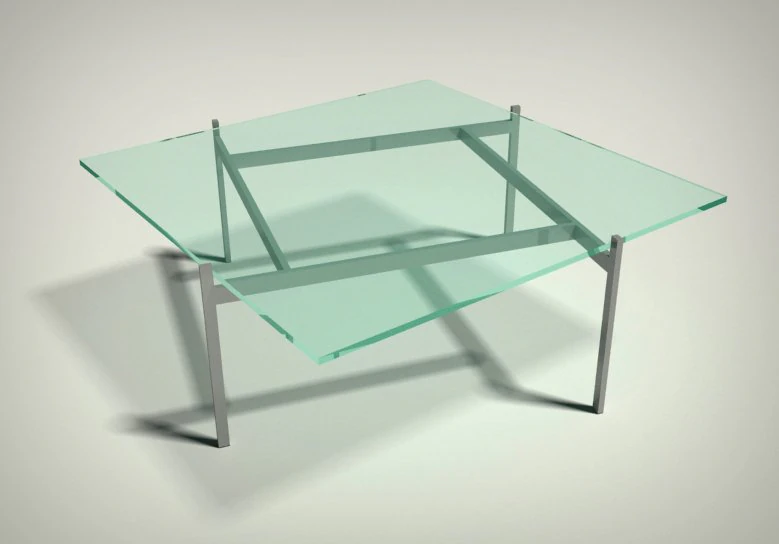 glass table 3D Model .c4d .max .obj .3ds .fbx .stl .blend 