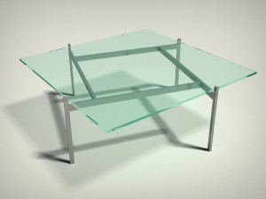glass table 3D 모델