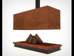 modern fireplace 3D 모델