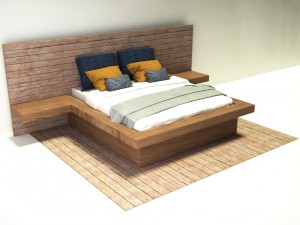 modern bed Modelo 3D