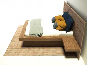 현대 침대 3D 모델