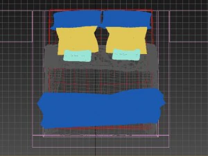 현대 침대 3D 모델