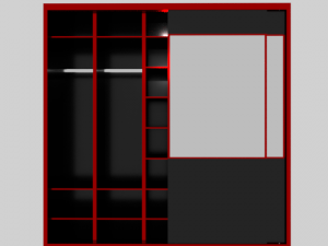 case-compartment wardrobe 3D Model