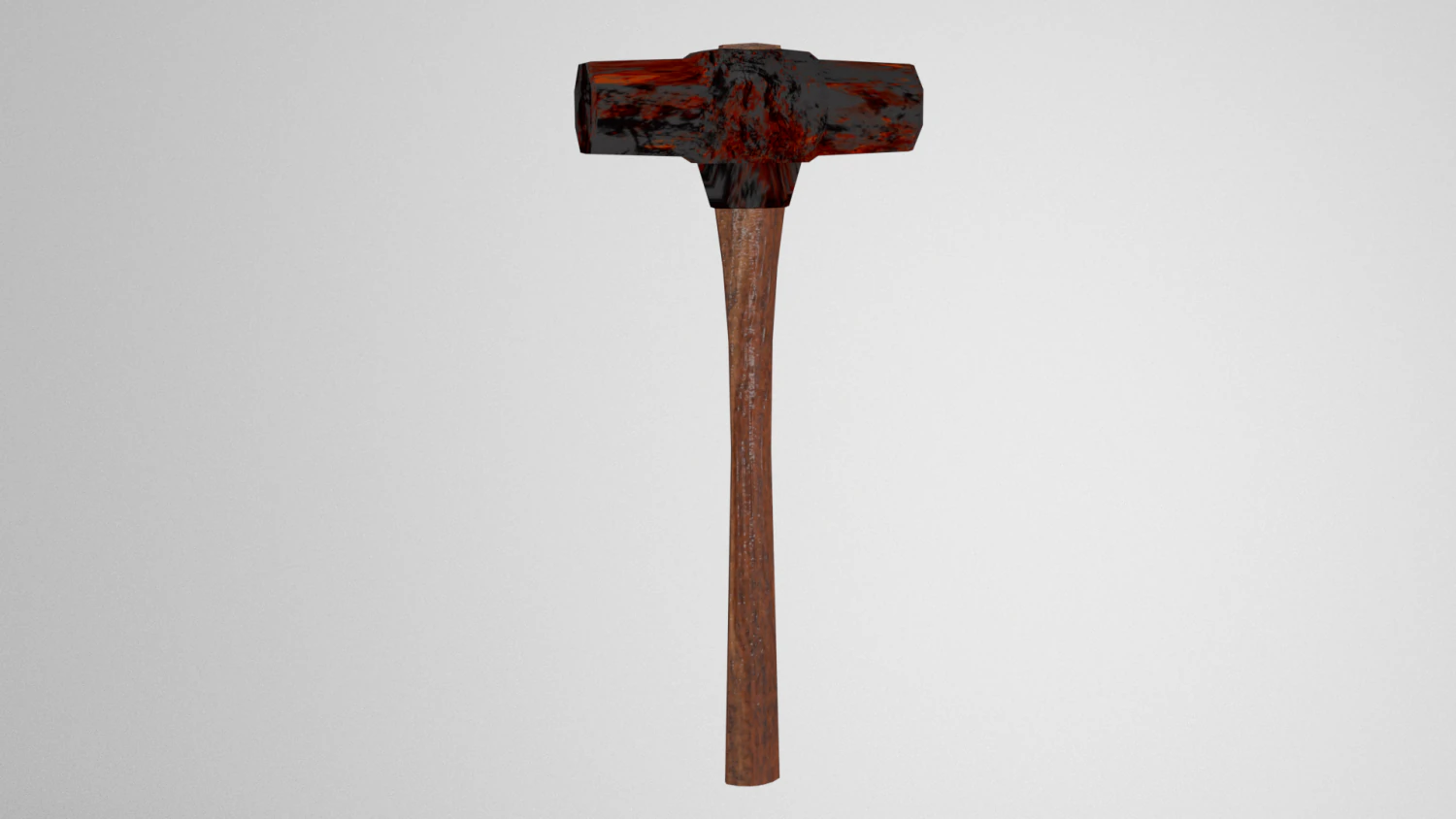 rusted sledgehammer 3D Model .c4d .max .obj .3ds .fbx .stl .blend