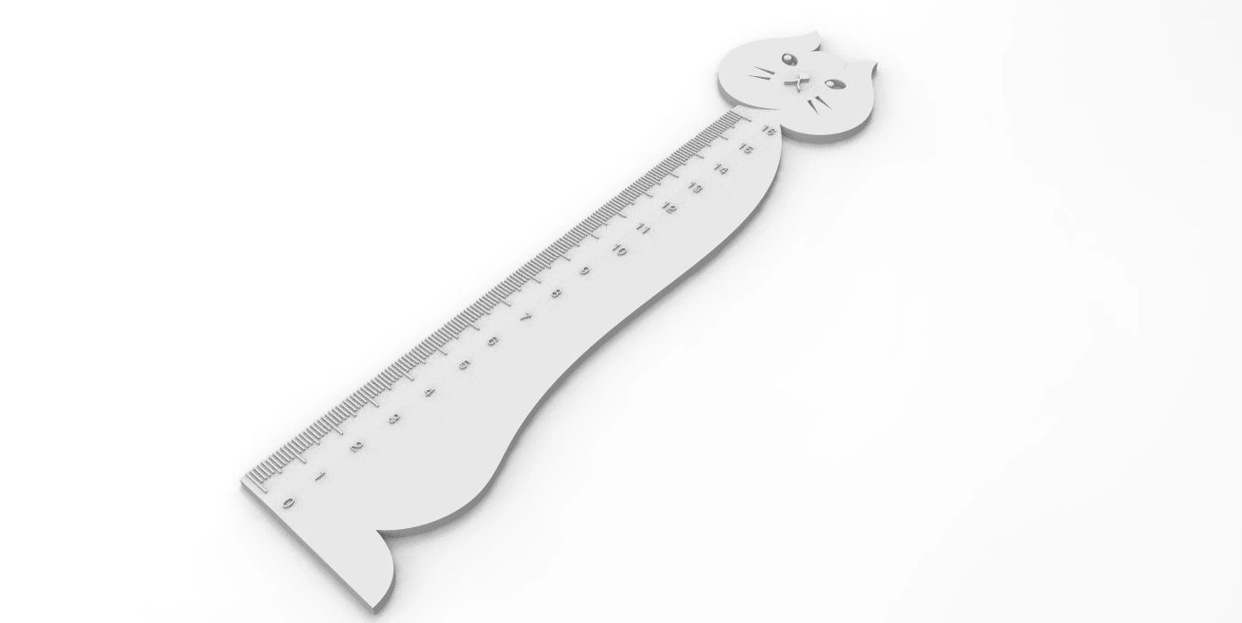 ruler for kids 3D Print Model .c4d .max .obj .3ds .fbx .stl .blend 