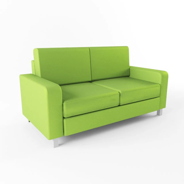 green sofa 3D Model .c4d .max .obj .3ds .fbx .stl .blend