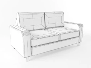 green sofa 3D Model