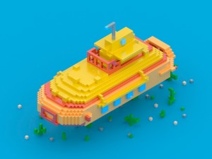 yellow submarine 3Dモデル